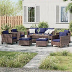 Ensemble de conversation LIVOOSUN de 8 meubles de patio en rotin gris
