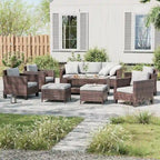 Ensemble de conversation LIVOOSUN de 8 meubles de patio en rotin gris