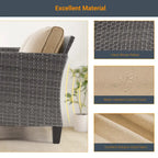 Ensemble de conversation LIVOOSUN de 8 meubles de patio en rotin gris