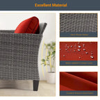 Ensemble de conversation LIVOOSUN de 8 meubles de patio en rotin gris