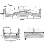 Ensemble de mobilier de jardin en forme de U de 5 pièces