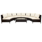 Ensemble de mobilier de jardin en forme de U de 5 pièces