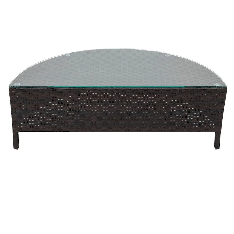 Ensemble de mobilier de jardin en forme de U de 5 pièces