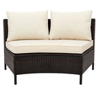 Ensemble de mobilier de jardin en forme de U de 5 pièces