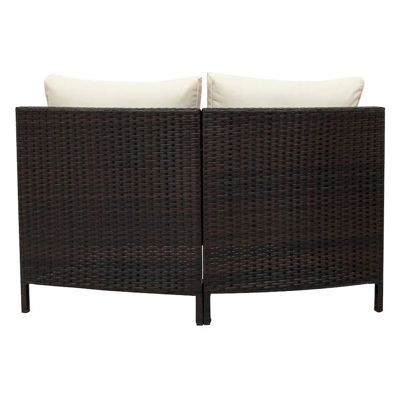 Ensemble de mobilier de jardin en forme de U de 5 pièces