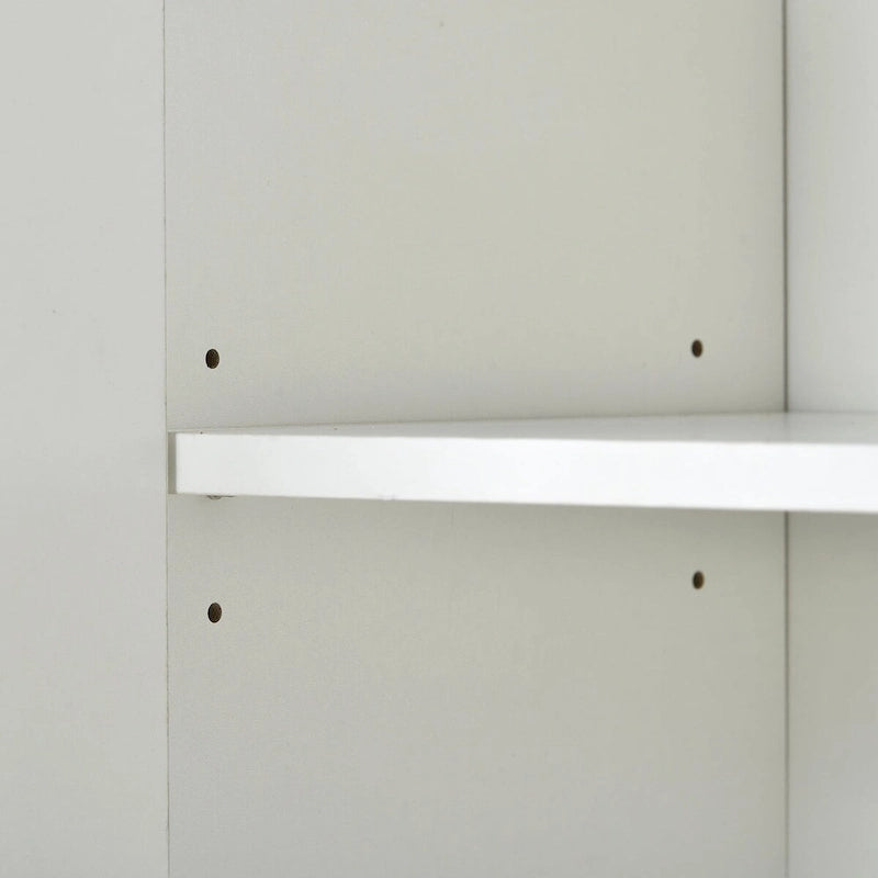 Bahut/Buffet 4 portes en panneaux de particules noir/bleu marine/blanc avec portes à ouverture par poussée et pieds en métal doré