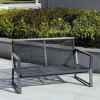 Ensemble de conversation de patio en aluminium 4 pièces avec coussins
