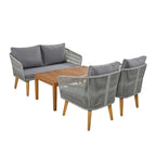 Ensemble de conversation de 4 pièces pour patio extérieur