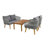 Ensemble de conversation de 4 pièces pour patio extérieur