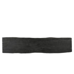 Banc de salle à manger en bois d'acacia naturel avec pieds en fer noir, pour 2-3 personnes, largeur de 165 cm ou 183 cm