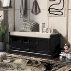 Banc de rangement Espresso/Gris/Marine/Noir/Blanc avec 2 tiroirs et 2 placards