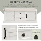 Banc de rangement Espresso/Gris/Marine/Noir/Blanc avec 2 tiroirs et 2 placards