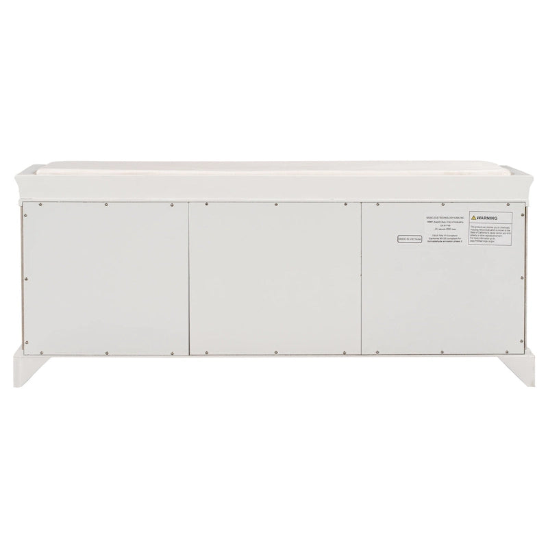 Banc de rangement Espresso/Gris/Marine/Noir/Blanc avec 2 tiroirs et 2 placards