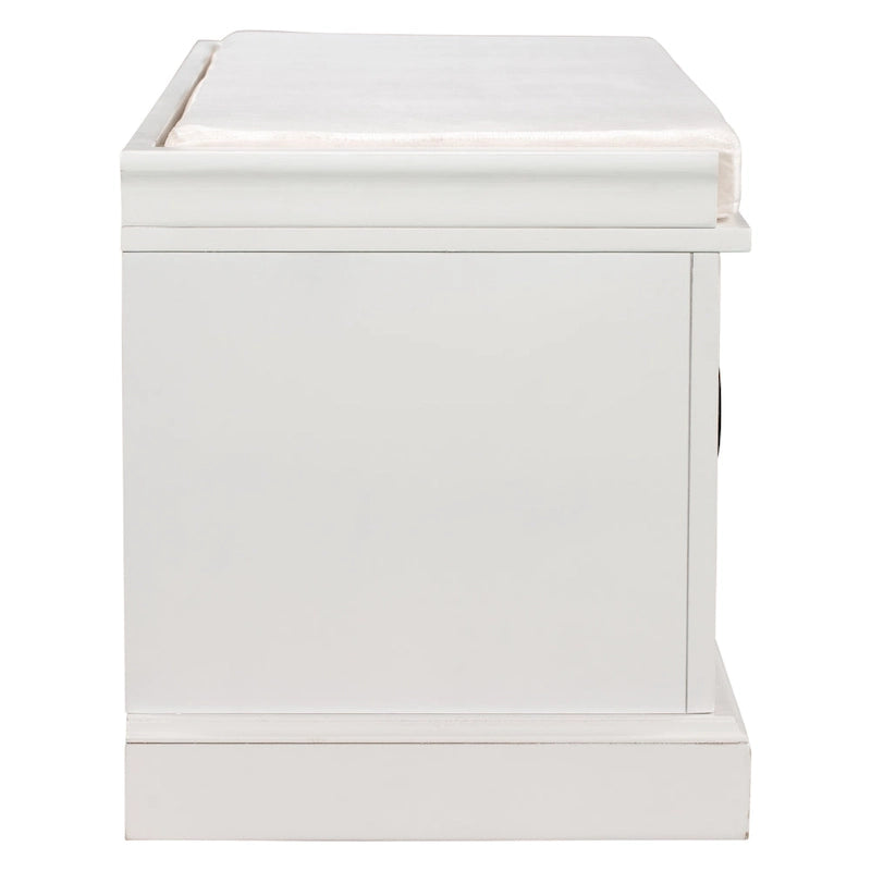 Banc de rangement Espresso/Gris/Marine/Noir/Blanc avec 2 tiroirs et 2 placards