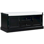 Banc de rangement Espresso/Gris/Marine/Noir/Blanc avec 2 tiroirs et 2 placards