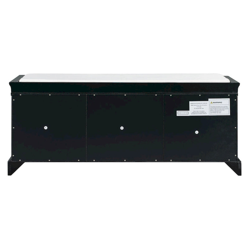 Banc de rangement Espresso/Gris/Marine/Noir/Blanc avec 2 tiroirs et 2 placards