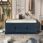 Banc de rangement Espresso/Gris/Marine/Noir/Blanc avec 2 tiroirs et 2 placards