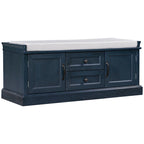 Banc de rangement Espresso/Gris/Marine/Noir/Blanc avec 2 tiroirs et 2 placards