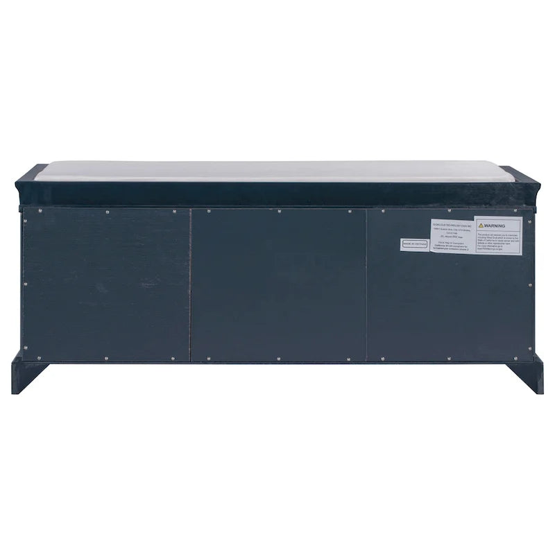 Banc de rangement Espresso/Gris/Marine/Noir/Blanc avec 2 tiroirs et 2 placards