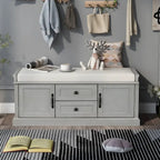 Banc de rangement Espresso/Gris/Marine/Noir/Blanc avec 2 tiroirs et 2 placards