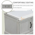 Banc de rangement Espresso/Gris/Marine/Noir/Blanc avec 2 tiroirs et 2 placards