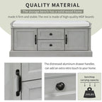 Banc de rangement Espresso/Gris/Marine/Noir/Blanc avec 2 tiroirs et 2 placards