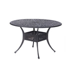 Ensemble de salle à manger rond 5 pièces en aluminium Saratoga avec coussins Sunbrella – Meilleur mobilier d'extérieur