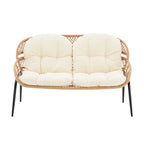 Ensemble de conversation d'extérieur moderne 4 pièces Manhattan Comfort Pine