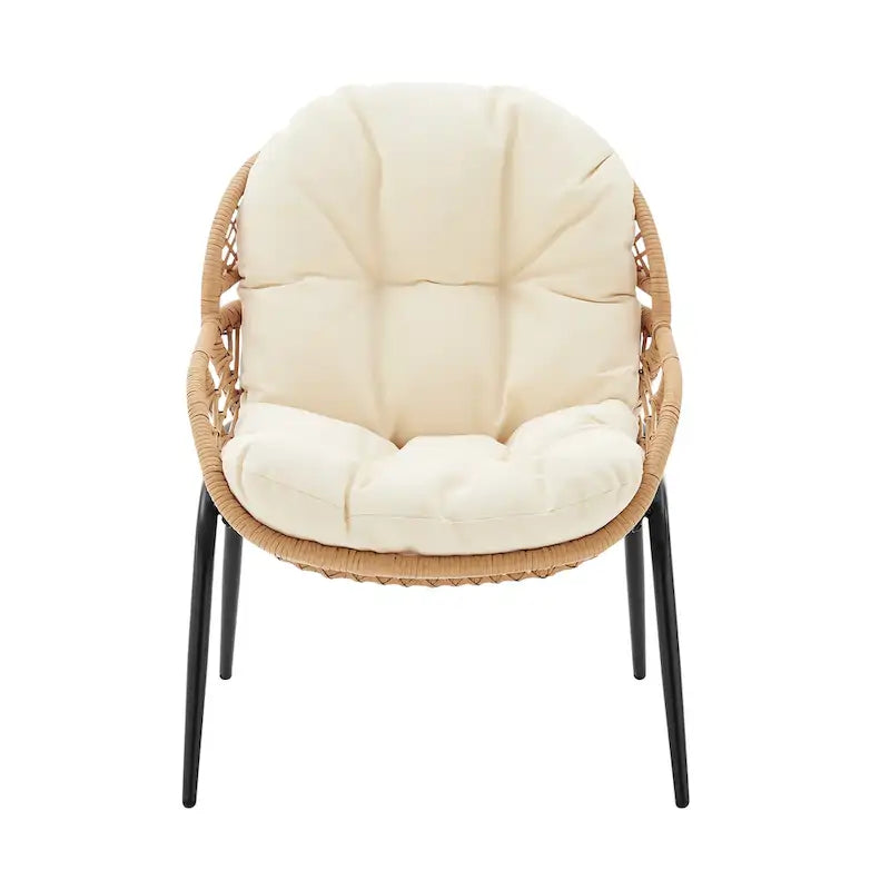 Ensemble de conversation d'extérieur moderne 4 pièces Manhattan Comfort Pine