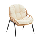 Ensemble de conversation d'extérieur moderne 4 pièces Manhattan Comfort Pine