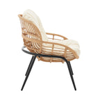 Ensemble de conversation d'extérieur moderne 4 pièces Manhattan Comfort Pine