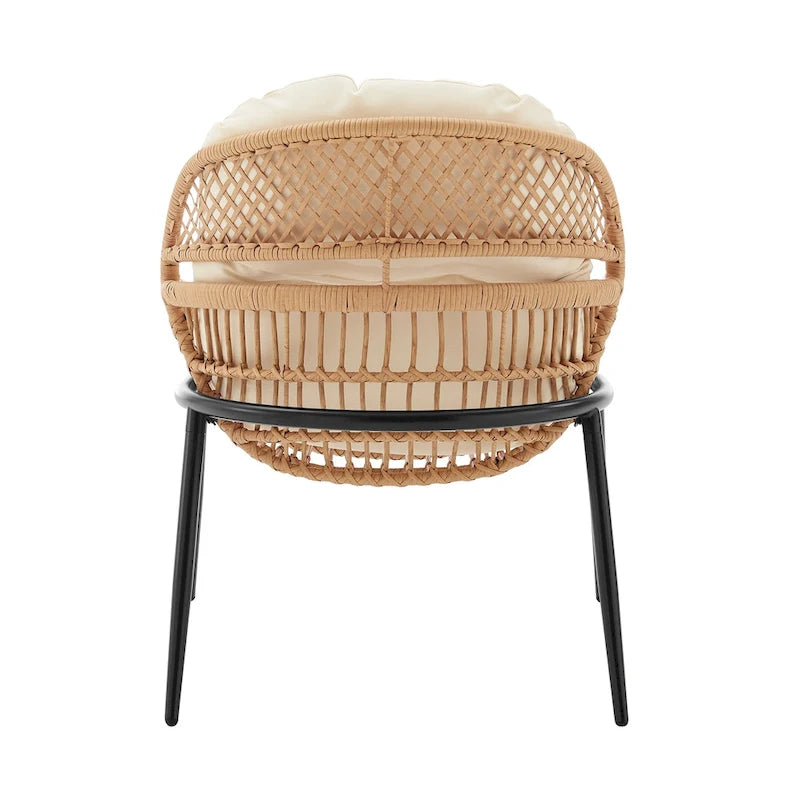 Ensemble de conversation d'extérieur moderne 4 pièces Manhattan Comfort Pine