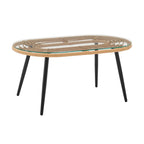 Ensemble de conversation d'extérieur moderne 4 pièces Manhattan Comfort Pine