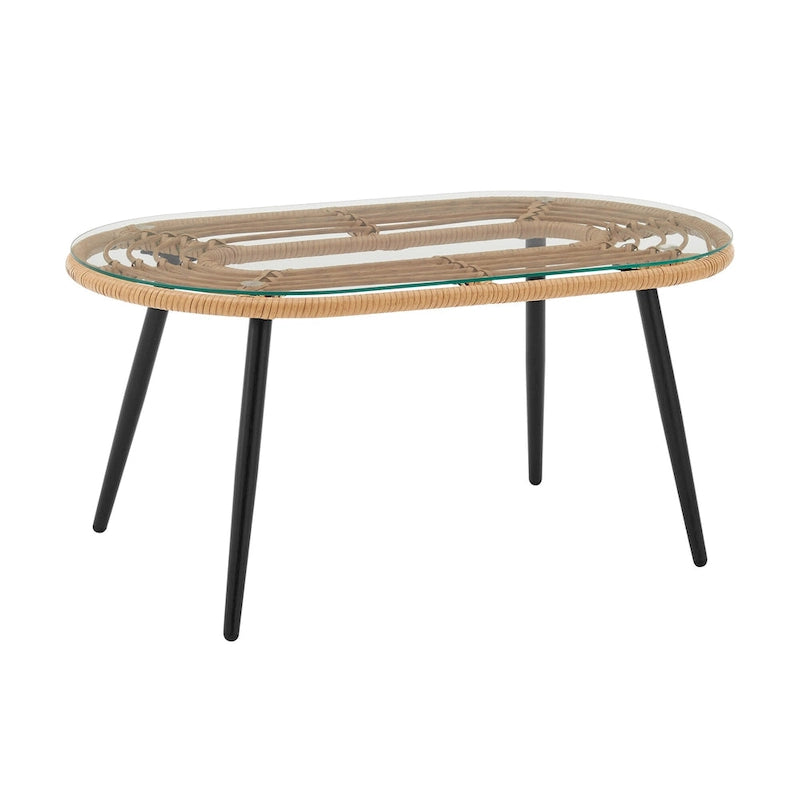 Ensemble de conversation d'extérieur moderne 4 pièces Manhattan Comfort Pine