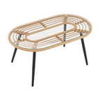 Ensemble de conversation d'extérieur moderne 4 pièces Manhattan Comfort Pine