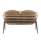 Ensemble de conversation d'extérieur moderne 4 pièces Manhattan Comfort Pine
