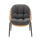 Ensemble de conversation d'extérieur moderne 4 pièces Manhattan Comfort Pine