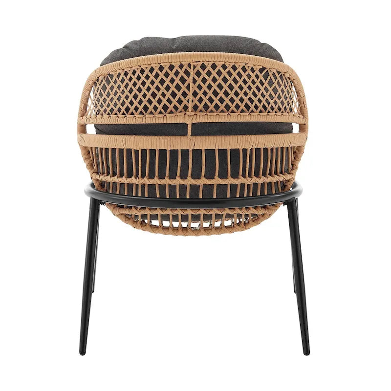 Ensemble de conversation d'extérieur moderne 4 pièces Manhattan Comfort Pine