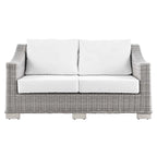 Causeuse en osier et rotin pour terrasse Conway