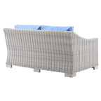 Causeuse en osier et rotin pour terrasse Conway