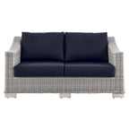Causeuse en osier et rotin pour terrasse Conway