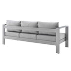 Canapé d'extérieur en aluminium avec tissu Sunbrella de Shore