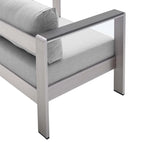 Ensemble de canapé d'angle 7 pièces en aluminium pour patio extérieur, tissu Sunbrella Shore