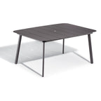 Table à manger rectangulaire Oxford Garden Eiland 63 po en acier thermolaqué carbone