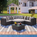 QQ 7-piece Outdoor Wicker Sofa Set