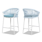 Tabourets de comptoir de terrasse Maiden 27 en corde tressée (lot de 2)