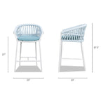 Tabourets de comptoir de terrasse Maiden 27 en corde tressée (lot de 2)