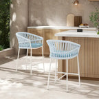 Tabourets de comptoir de terrasse Maiden 27 en corde tressée (lot de 2)