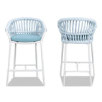 Tabourets de comptoir de terrasse Maiden 27 en corde tressée (lot de 2)