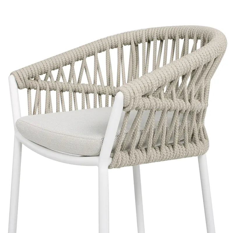 Tabourets de comptoir de terrasse Maiden 27 en corde tressée (lot de 2)